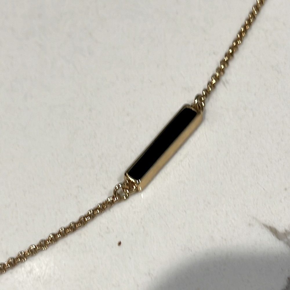 Kate Spade 34” gold, black and pave CZ necklace. Excellent condition! NWOT - Picture 5 of 9